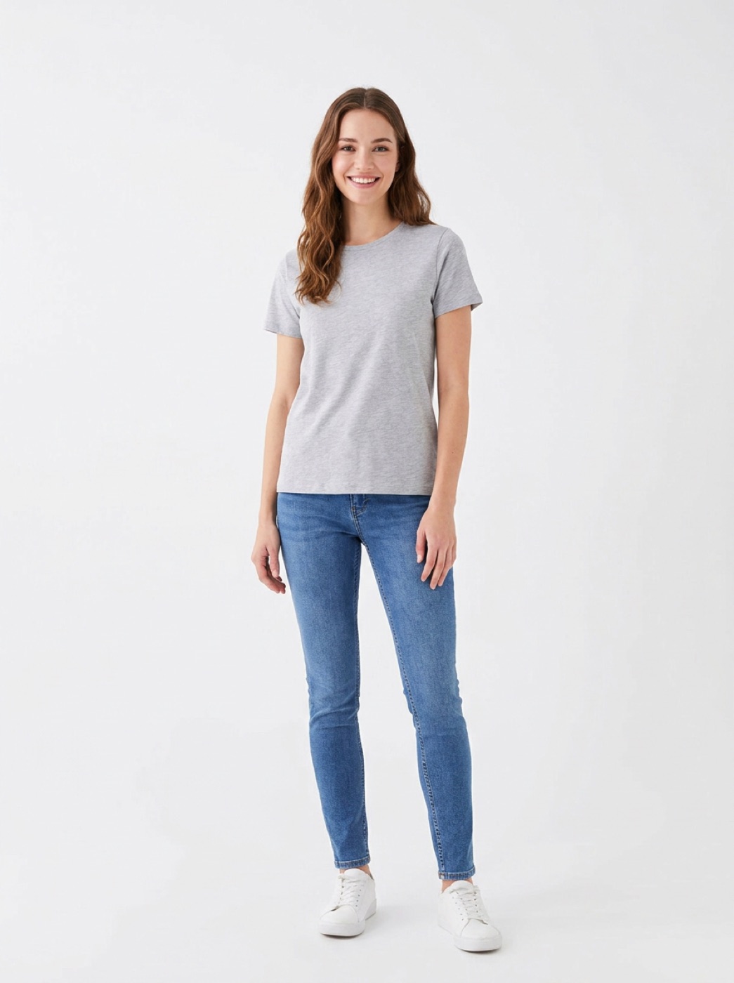 Full-length fashion model